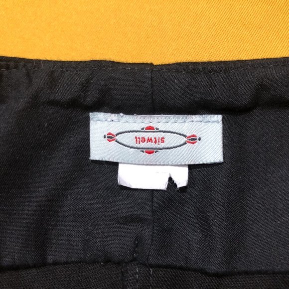 Sitwell Womens Size 12 Black Cotton Capri Pants Made in USA - Picture 2 of 6